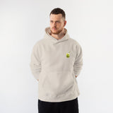 What The Fuck Is Kuzu Kulağı Hoodie – Krem – model üzerinde ön görünüm