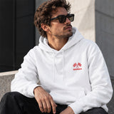 Monza Grand Prix Hoodie – Beyaz – model üzerinde ön görünüm
