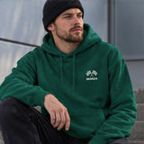 Monza Grand Prix Hoodie – Koyu Yeşil – model üzerinde ön görünüm