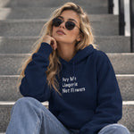 Buy Me Lingerie Hoodie – Lacivert – model üzerinde ön görünüm