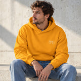 Café de Paris Hoodie – Turuncu – model üzerinde ön görünüm