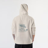 Café de Paris Hoodie – Krem – model üzerinde arka görünüm