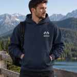 Monza Grand Prix Oversize Hoodie – Lacivert – model üzerinde ön görünüm