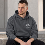 Monza Grand Prix Oversize Hoodie – Antrasit – model üzerinde ön görünüm