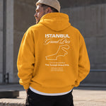 Türkiye Grand Prix Hoodie – Turuncu – model üzerinde arka görünüm