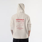 Türkiye Grand Prix Hoodie – Krem – model üzerinde arka görünüm