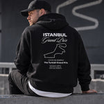 Türkiye Grand Prix Hoodie – Siyah – model üzerinde arka görünüm