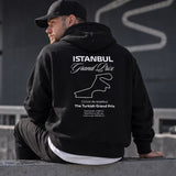 Türkiye Grand Prix Hoodie – Siyah – model üzerinde arka görünüm