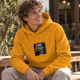 Vito Corleone Hoodie – Turuncu – model üzerinde ön görünüm