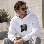 Vito Corleone Hoodie – Beyaz – model üzerinde ön görünüm