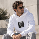 Vito Corleone Hoodie – Beyaz – model üzerinde ön görünüm