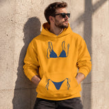 Navy Blue Bikini Hoodie – Turuncu – model üzerinde ön görünüm