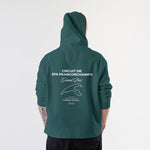 Spa-Francorchamps Grand Prix Hoodie – Koyu Yeşil – model üzerinde arka görünüm
