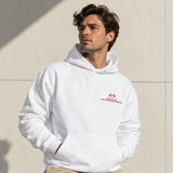 Spa-Francorchamps Grand Prix Hoodie – Beyaz – model üzerinde ön görünüm
