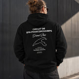 Spa-Francorchamps Grand Prix Hoodie – Siyah – model üzerinde arka görünüm