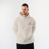 Spa-Francorchamps Grand Prix Hoodie – Krem – model üzerinde ön görünüm