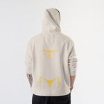 Yellow Bikini Hoodie – Krem – model üzerinde arka görünüm