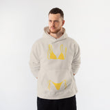Yellow Bikini Hoodie – Krem – model üzerinde ön görünüm