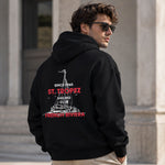 Saint Tropez Sailing Club Hoodie – Siyah – model üzerinde arka görünüm
