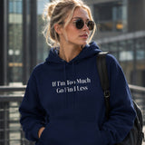 Go Find Less Hoodie – Lacivert – model üzerinde ön görünüm