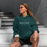 Good Boys & Bad Boys Hoodie – Koyu Yeşil – model üzerinde ön görünüm