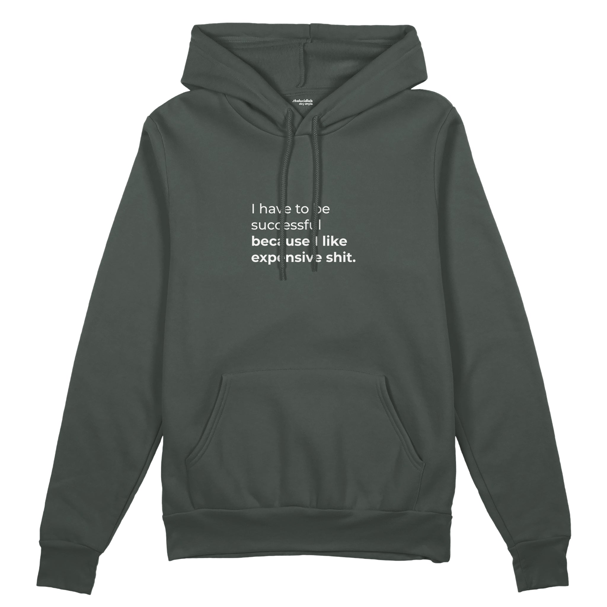 I Like Expensive Shit Oversize Hoodie - Antrasit - ön görünüm