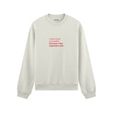 I Like Expensive Shit Oversize Sweatshirt - Beyaz - ön görünüm