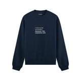 I Like Expensive Shit Oversize Sweatshirt - Lacivert - ön görünüm