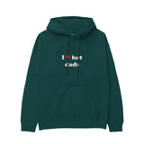 I Love Hot Dads Hoodie - Koyu Yeşil - ön görünüm