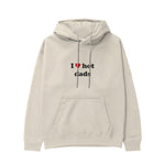 I Love Hot Dads Hoodie - Krem - ön görünüm