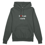 I Love Hot Dads Oversize Hoodie - Antrasit - ön görünüm