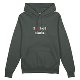 I Love Hot Dads Oversize Hoodie - Antrasit - ön görünüm