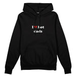 I Love Hot Dads Oversize Hoodie - Siyah - ön görünüm