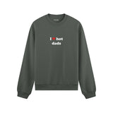 I Love Hot Dads Oversize Sweatshirt - Antrasit - ön görünüm