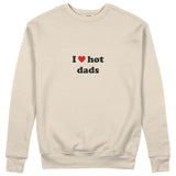 I Love Hot Dads Sweatshirt - Bej - ön görünüm