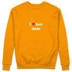 I Love Hot Dads Sweatshirt - Turuncu - ön görünüm