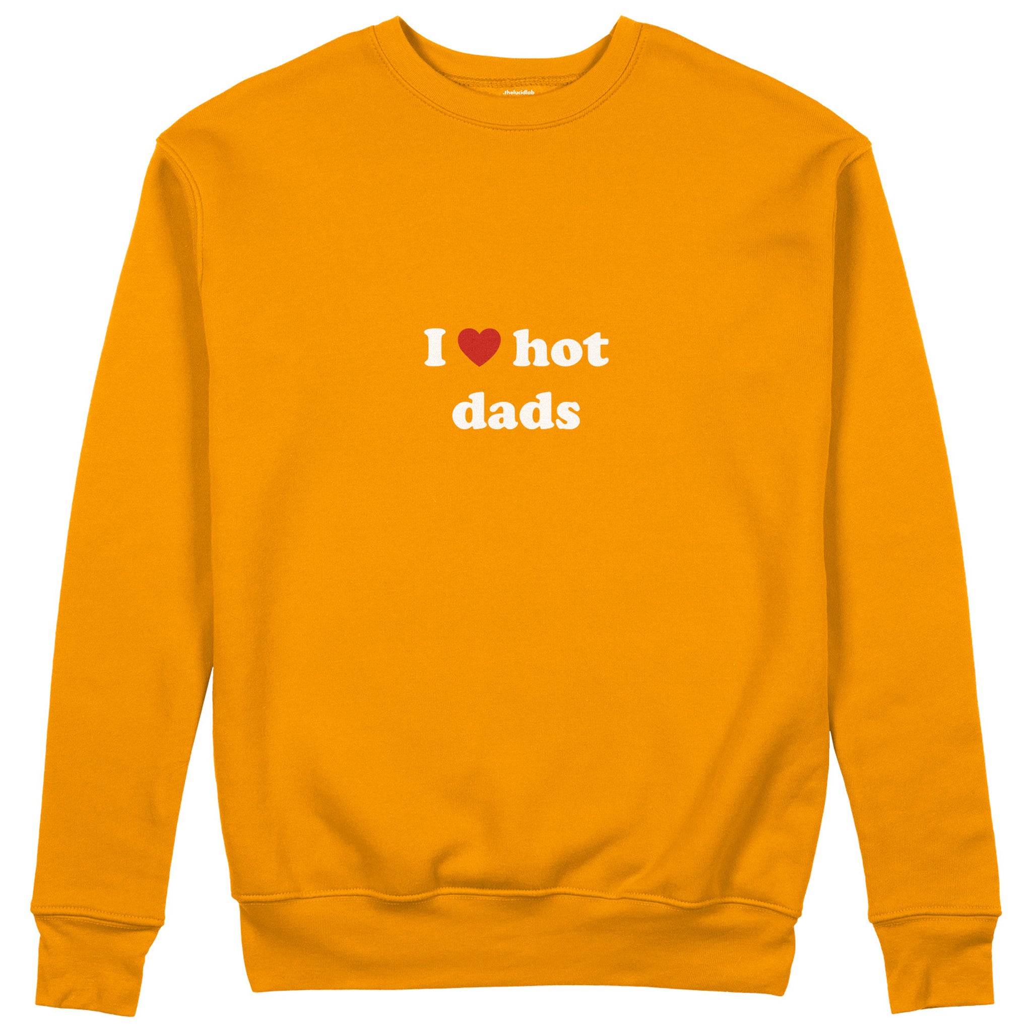 I Love Hot Dads Sweatshirt - Turuncu - ön görünüm