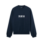 I’m Not 40 Oversize Sweatshirt - Lacivert - ön görünüm