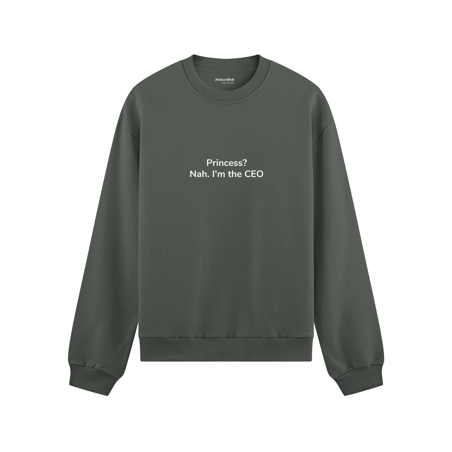 I'm The CEO Oversize Sweatshirt - Antrasit - ön görünüm