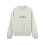 I'm The CEO Oversize Sweatshirt - Beyaz - ön görünüm