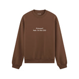 I'm The CEO Oversize Sweatshirt - Kahverengi - ön görünüm