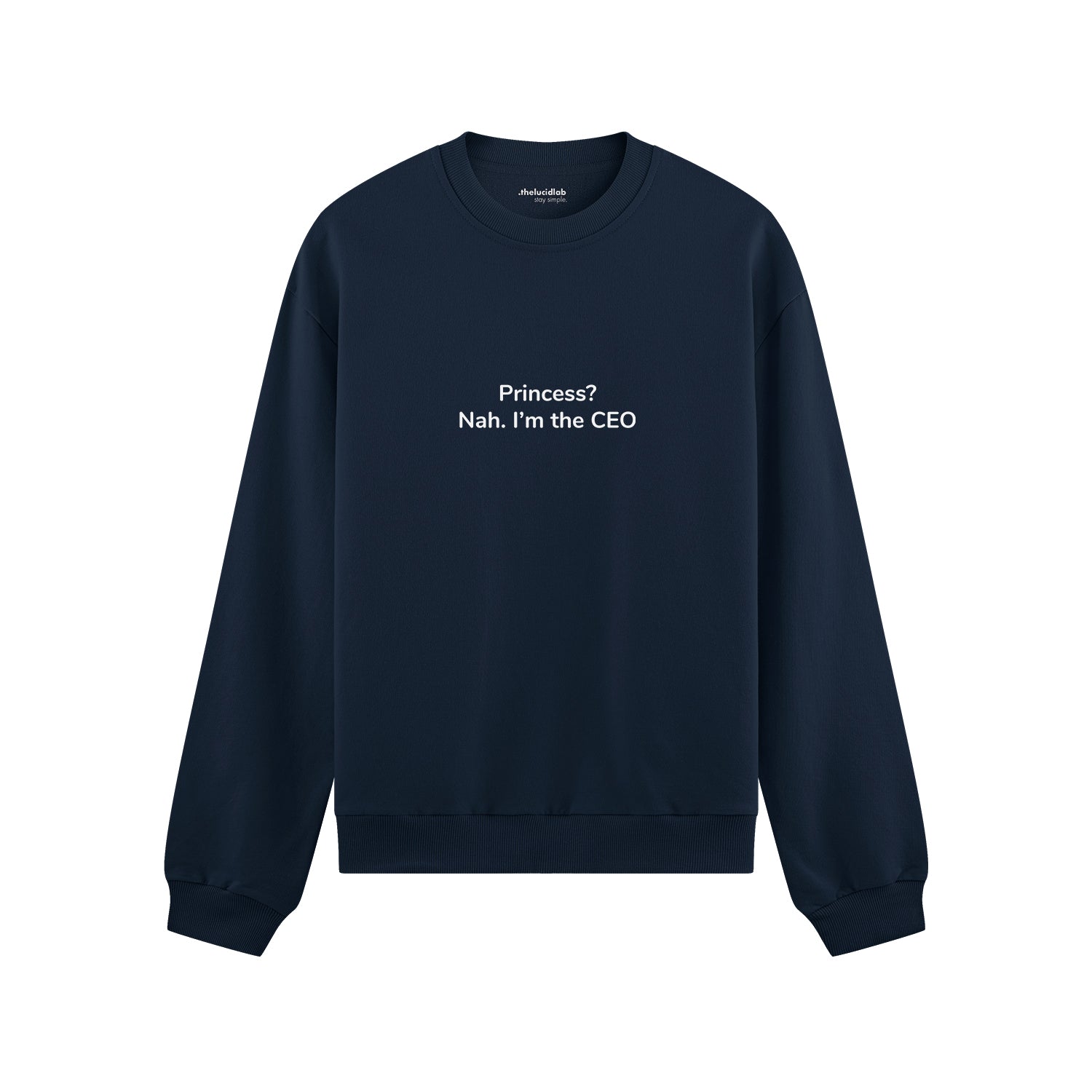 I'm The CEO Oversize Sweatshirt - Lacivert - ön görünüm