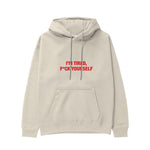 I'm Tired Hoodie - Krem - ön görünüm