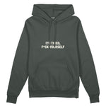 I'm Tired Oversize Hoodie - Antrasit - ön görünüm