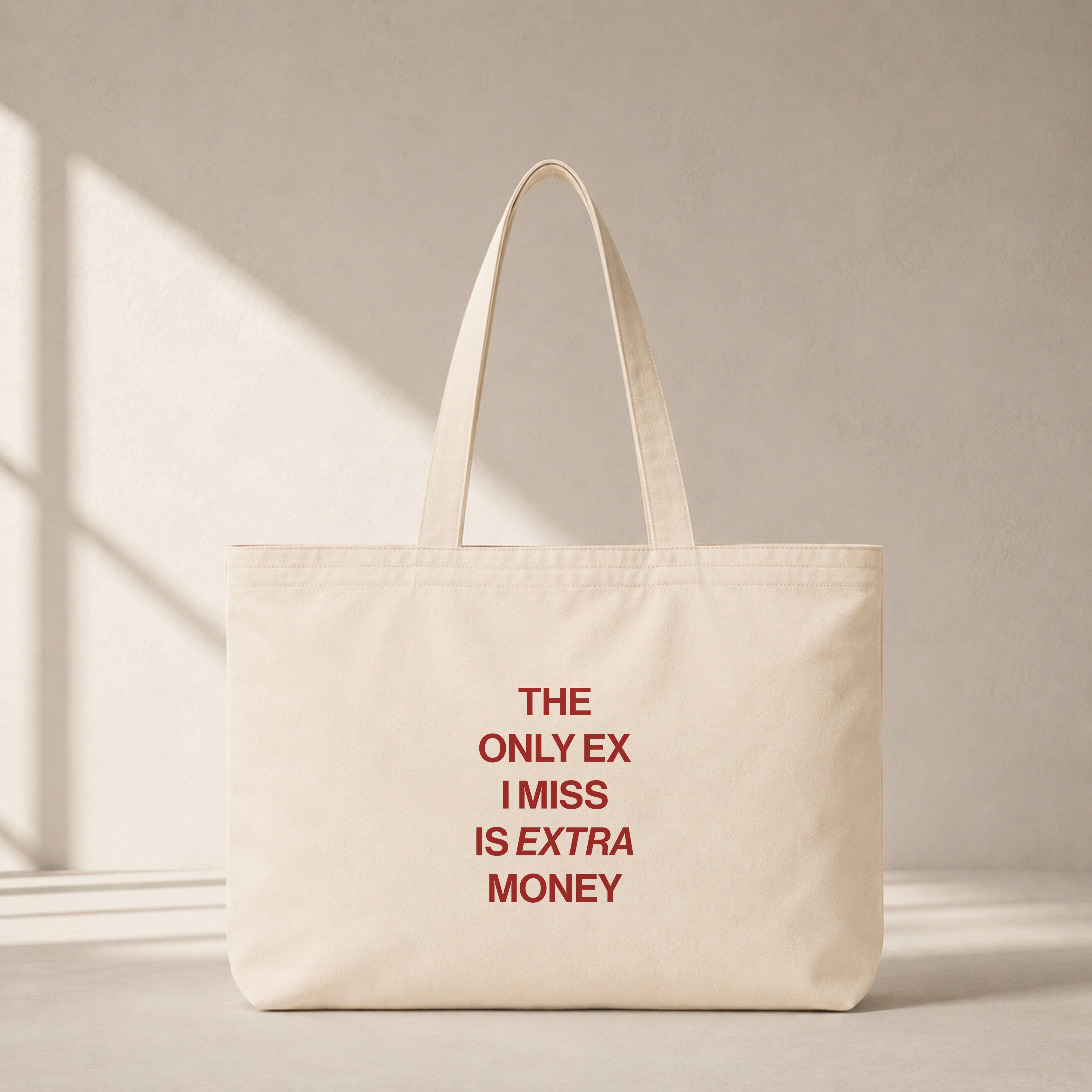 I Miss Is Extra Money Club Tote Bag – ön görünüm
