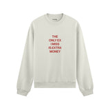 I Miss Is Extra Money Oversize Sweatshirt - Beyaz - ön görünüm