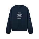 I Miss Is Extra Money Oversize Sweatshirt - Lacivert - ön görünüm