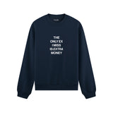 I Miss Is Extra Money Oversize Sweatshirt - Lacivert - ön görünüm