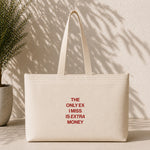 I Miss Is Extra Money Weekend Tote Bag – ön görünüm