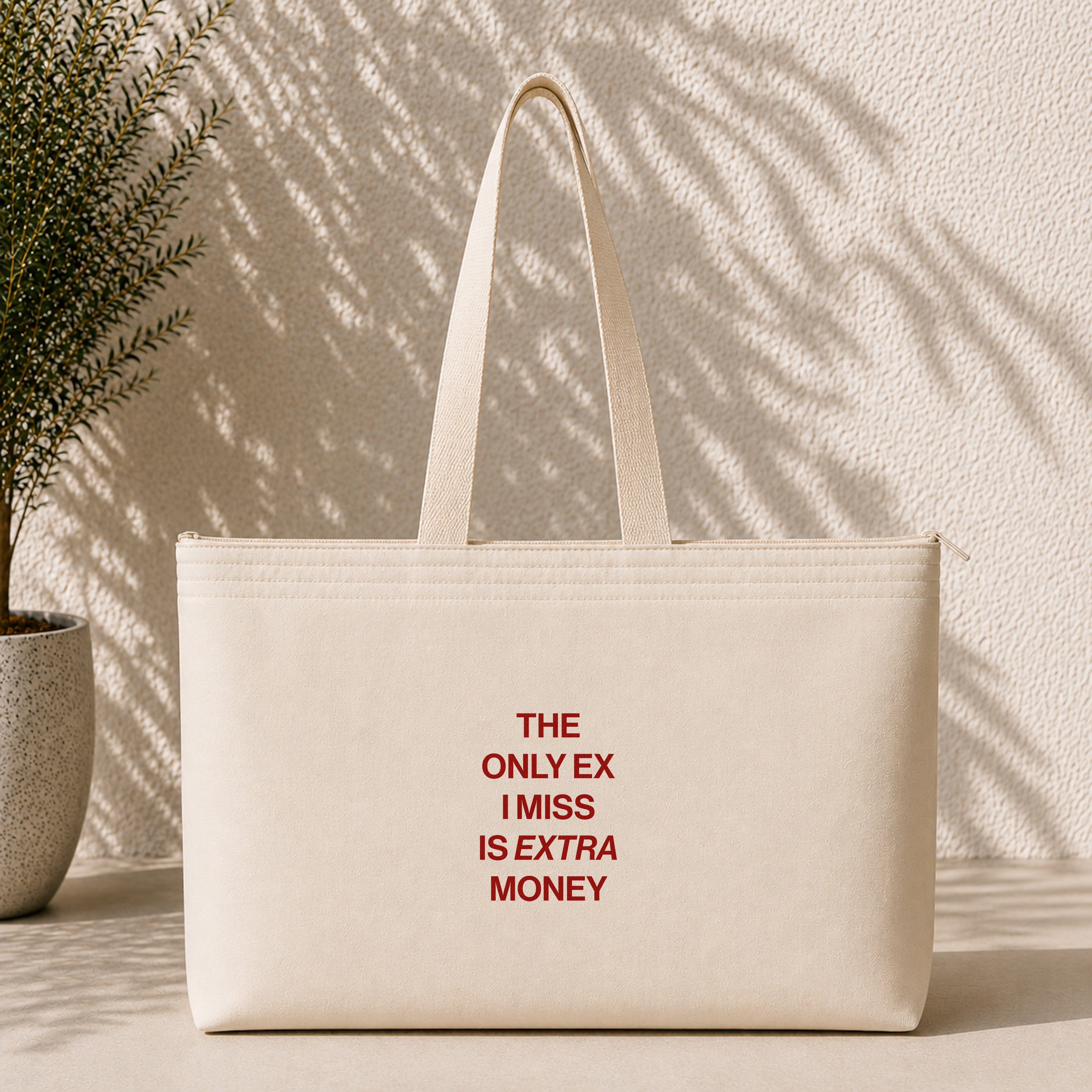 I Miss Is Extra Money Weekend Tote Bag – ön görünüm